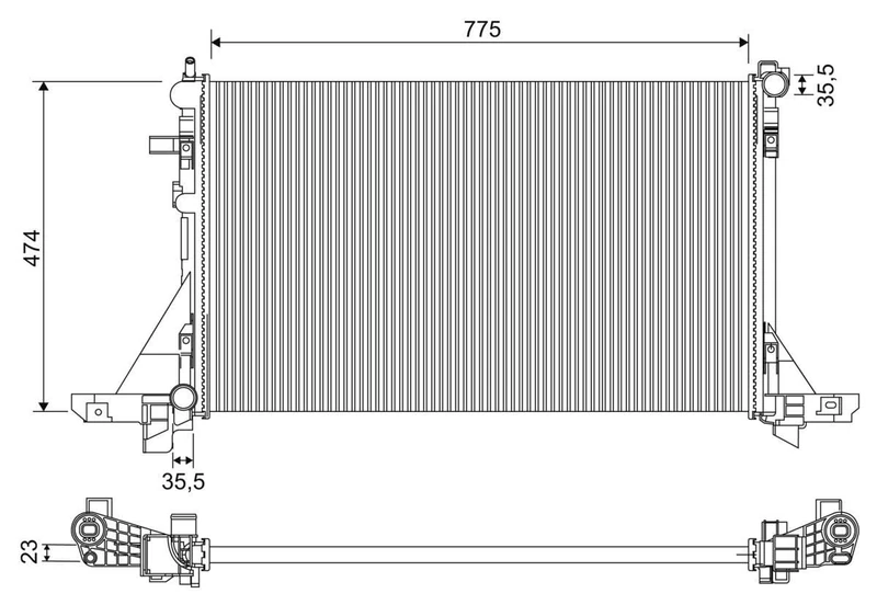 Valeo Radiator, Engine Cooling 701953