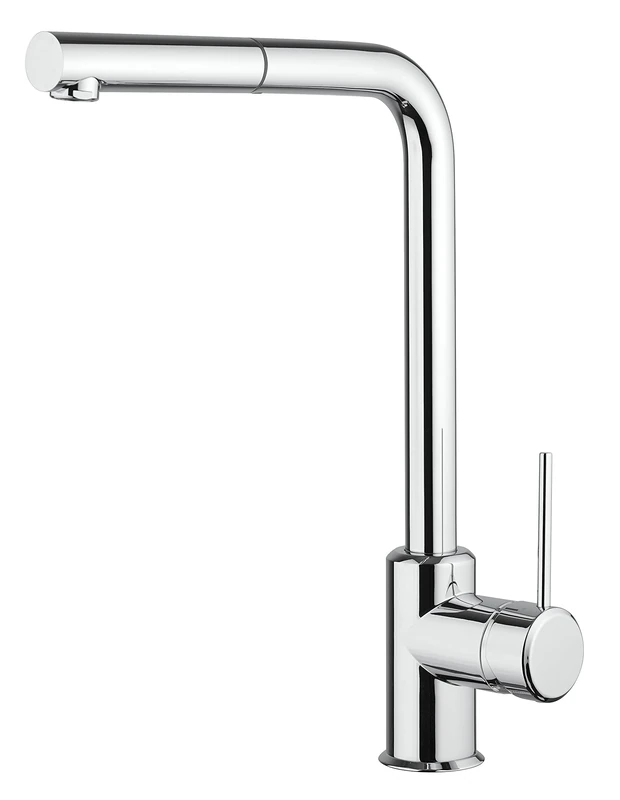 Kitchen Faucet AM10023CR - Single Lever Single Hole with Pull-Out Shower - Chrome