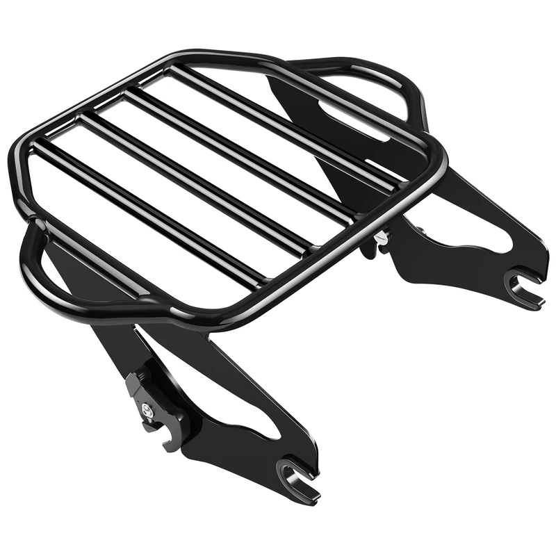 Benlari Gloss Black Detachable Luggage Rack 2-Up Mounting Rack Compatible for Harley Touring Road King Street Electra Glide 2009-2023 2021 2020 2019 2018 2017 2016 2015 2014 2013 2012 2011 2022