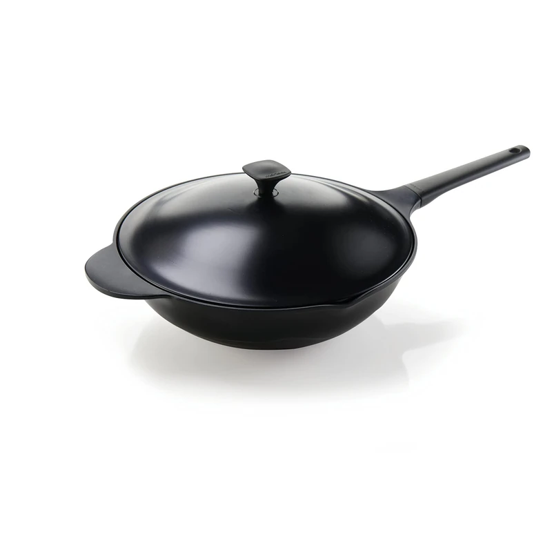 Moneta Lirica Wok 2 Handles 32 with lid, cast Aluminium, Also for Induction