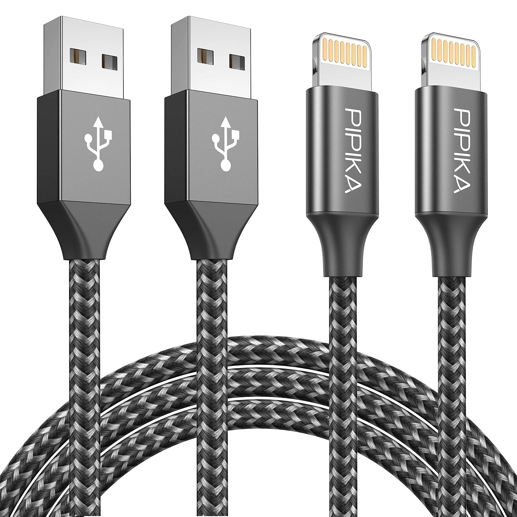 iPhone Charger Cable 2M/6.6FT 2Pack Lightning Cable Nylon Fast iPhone Charging Cable Lead for iPhone 14 13 12 11 Pro Max XS XR X 8 7 6 Plus 5 5s SE