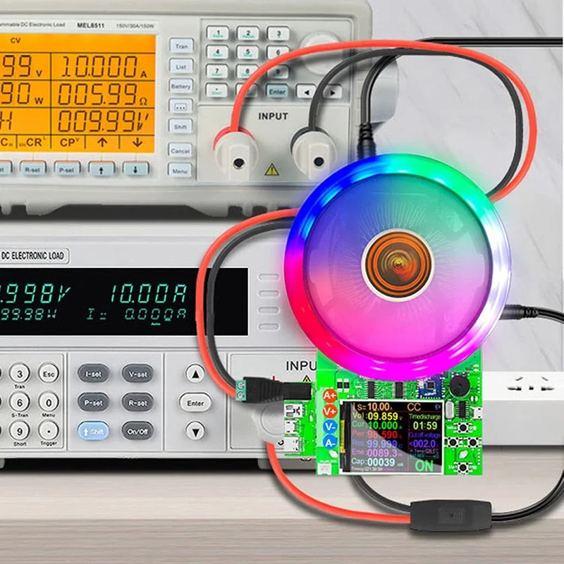 LEXIANG DL24P 4-WIRE Battery Capacity Tester Electronic Load Power Tester Discharge Meter 150W 200V 25A