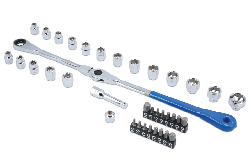 Laser 8094 Auxiliary Belt Wrench Set 3/8"D 37pc