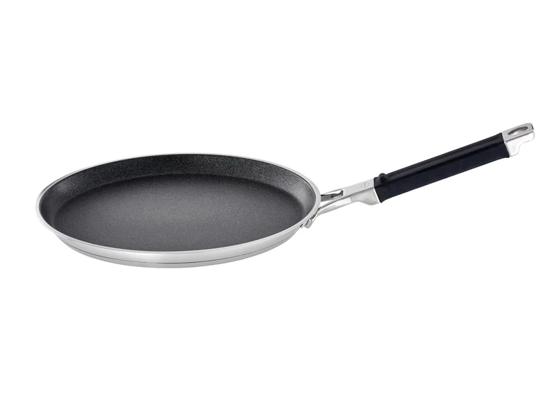 Rösle Silence PRO Crepe Pan, Frying Pan with Scratch-Resistant Premium Non-Stick Coating, ProResist, Stainless Steel, 18/10, Suitable for Induction Cookers, Dishwasher Safe, 28