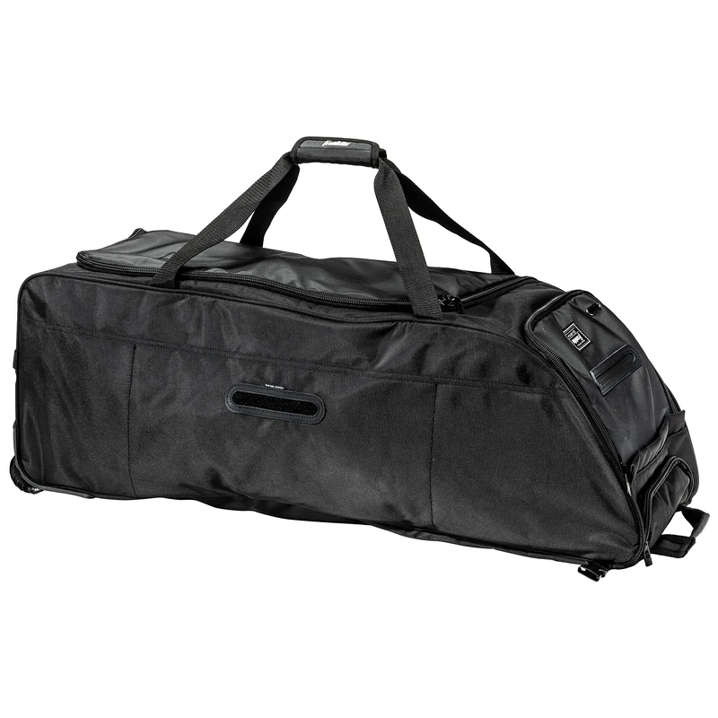 Franklin Sports Traveler Roller - Baseball and Softball - Equipment Bag - Compartment- Black - 1680D Polyester - Water Resistant- Black - Image 1