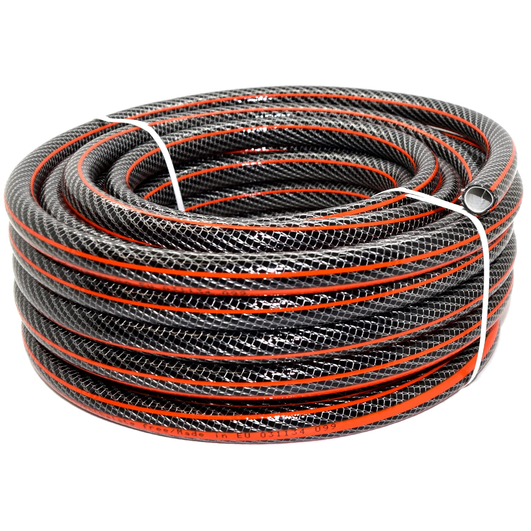 25 m / 82 ft Garden Hose Pipe - 1/2" Kink-Free 6-Layer Reinforced Non-Toxic Phthalate-Free PVC Hosepipe - Heavy-Duty Outdoor Watering Tube for Garden, Lawn, Greenhouse, Irrigation, Car Wash - Black