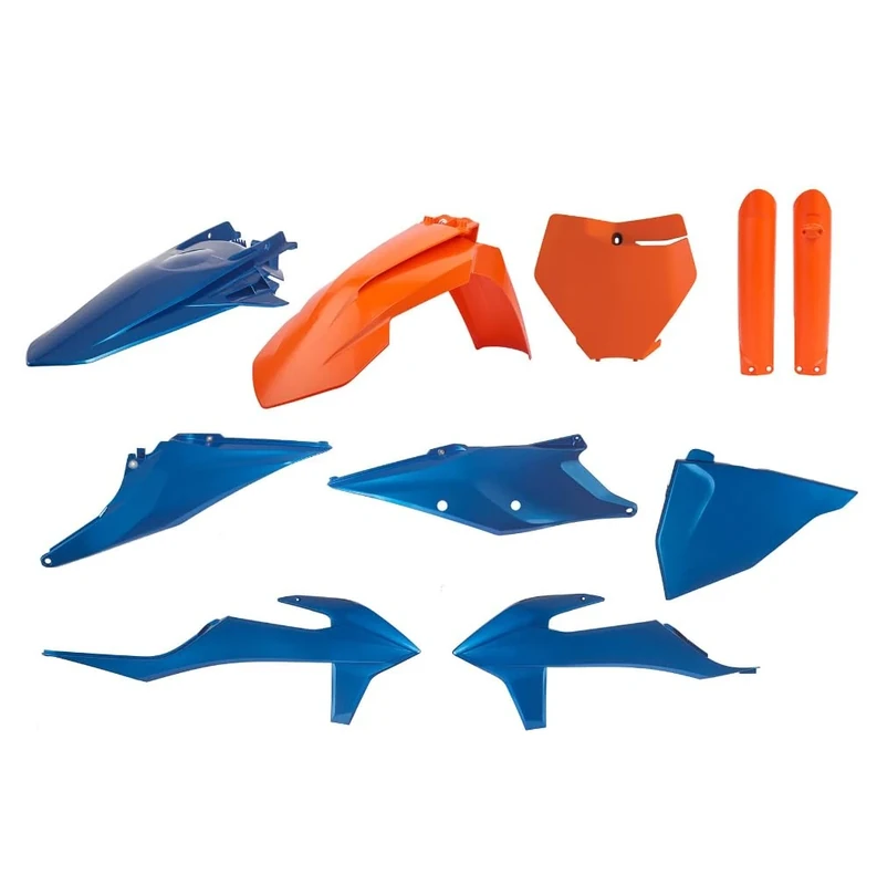 POLISPORT 91053 Polisport MX Plastic Replica Kit for Those Looking for OEM Quality for KTM Motorcycles in Blue/Orange
