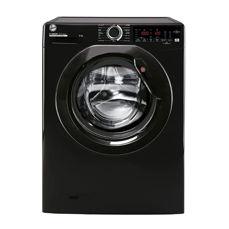 Hoover H-Wash 300 H3W69TMBBE Free Standing Washing Machine, Rapid Wash Cycles, 9 kg Load, 1600 rpm, Black