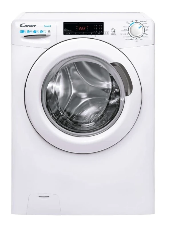 Candy Smart Pro CSW485TE180, Freestanding Washer Dryer, 8Kg Wash + 5Kg Dry, 1400 RPM, WIFI enabled, White