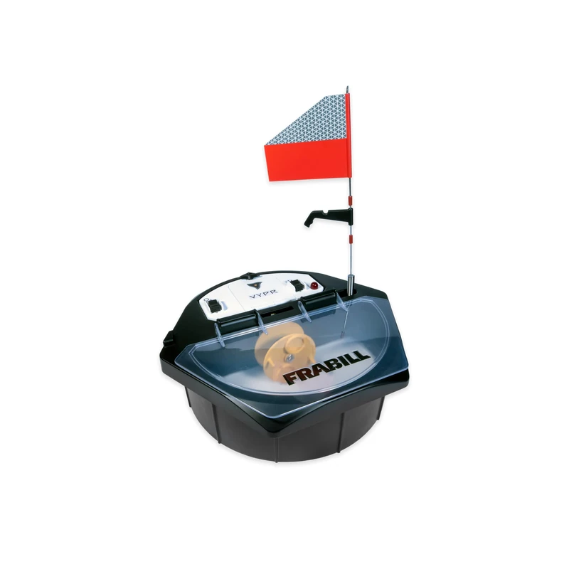 Frabill VYPR Aerated Tip-Up with Straightline Reel | Thermal Tip-Up with Built-In Aerator and Lighted Trip Indicator