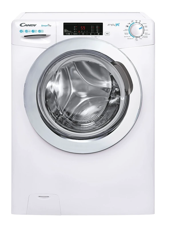 Candy Smart Pro CSO1483TWCE Free Standing Washing Machine, WiFi Connected, 8 kg Load, 1400 rpm, White