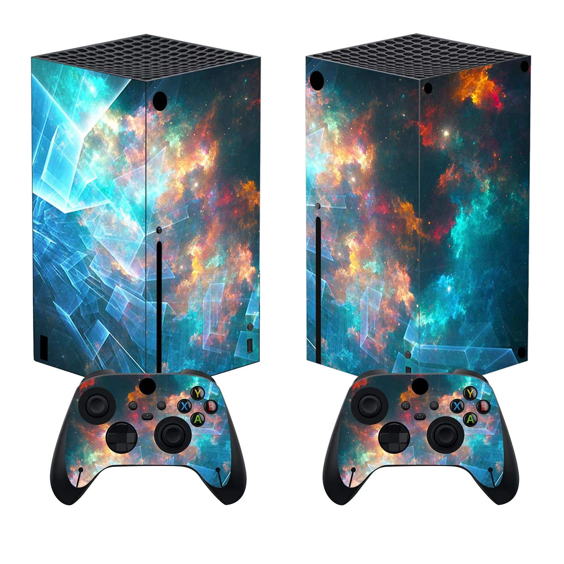 playvital Galaxy Rift Custom Vinyl Skins for Xbox Series X, Wrap Decal Cover Stickers for Xbox Series X Console Controller