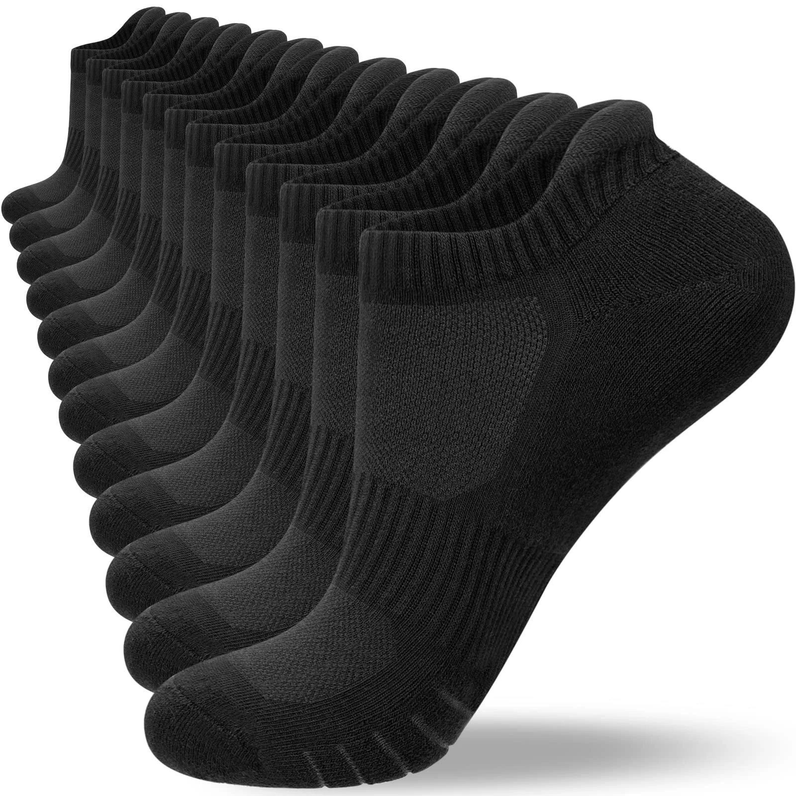 Natugloe Trainer Socks Cushioned Anti-Blister Ankle Socks Breathable Sports Running Athletic for Men Women 6 Pairs