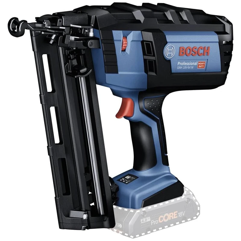 Bosch Professional 18V System Cordless Nailer GNH 18V-64 M (max. nail dia. 1.6 mm, nail length 64 mm, without battery/charger)