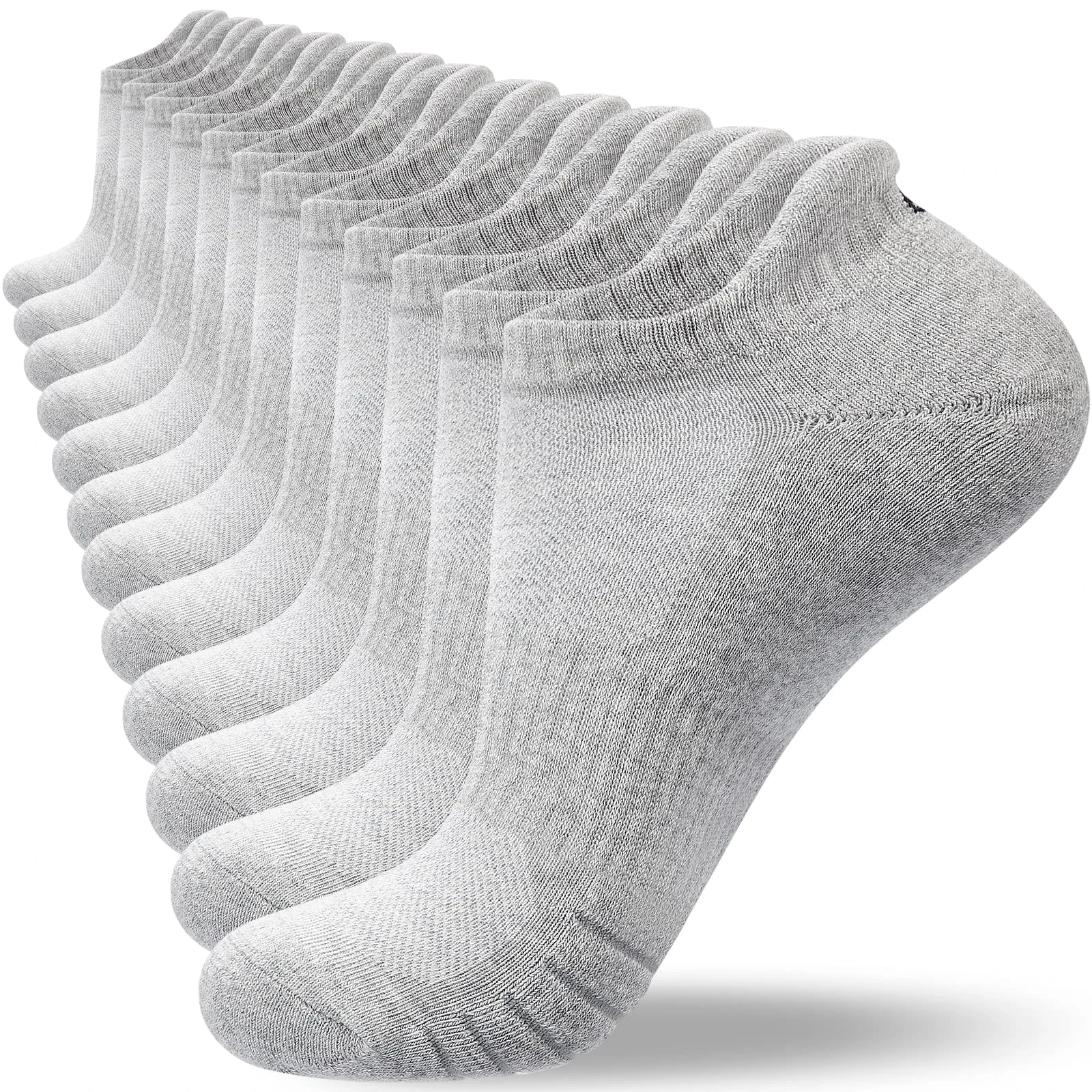 Natugloe Trainer Socks Cushioned Anti-Blister Ankle Socks Breathable Sports Running Athletic for Men Women 6 Pairs