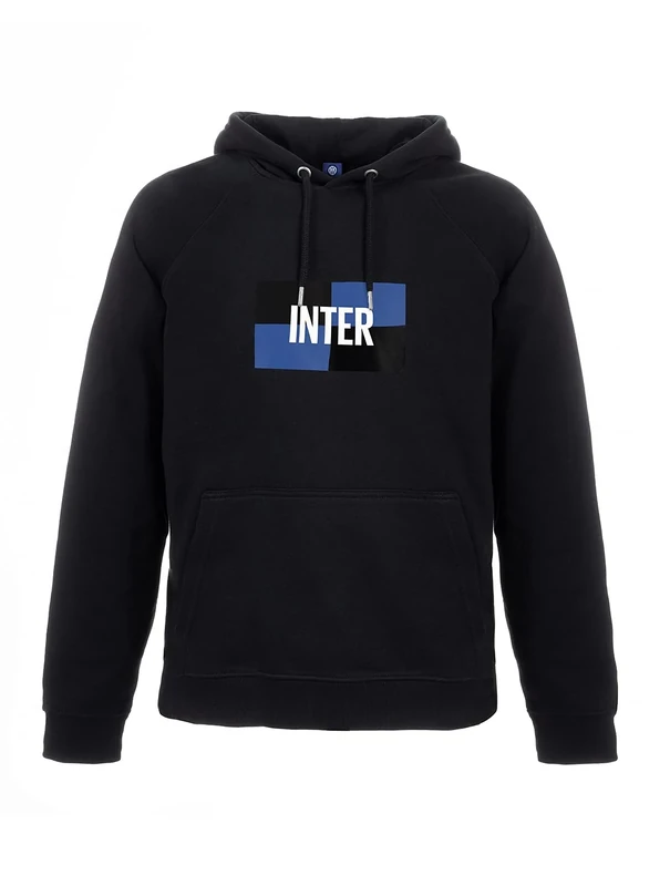 Inter New Logo Hoodie Sweatshirt Unisex - Adult Black