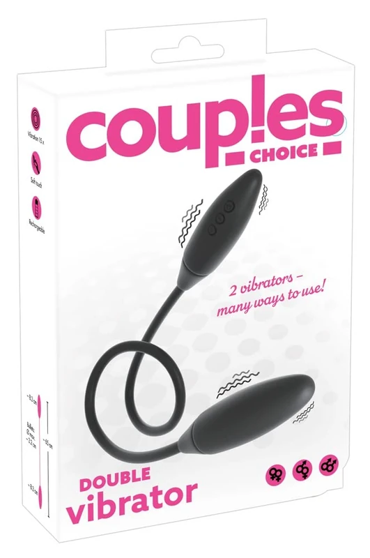 Couples Choice Double Vibrator-05966120000 Black One Size