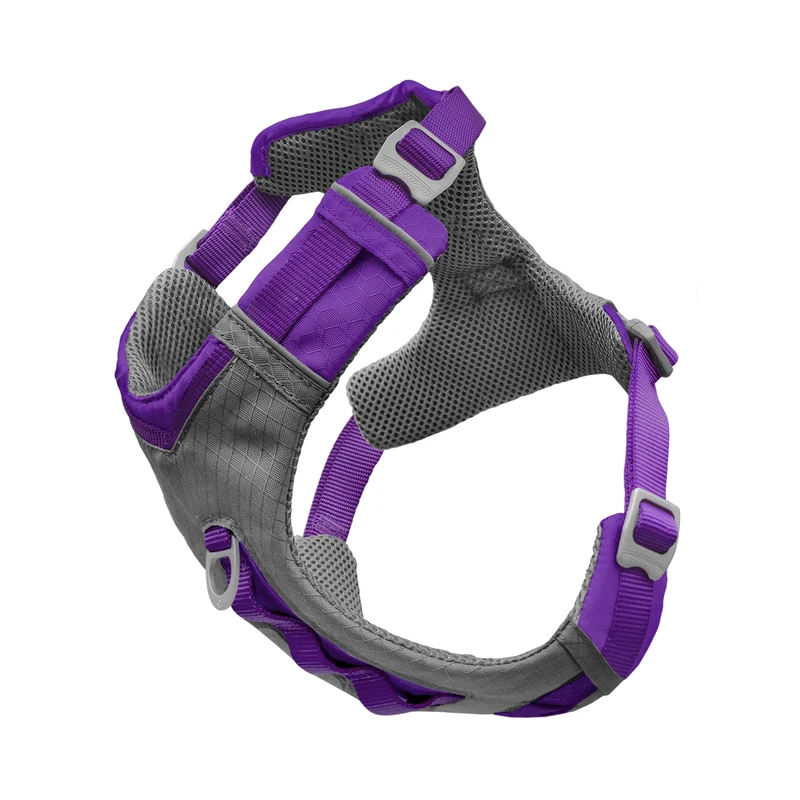 Kurgo Journey Air Dog Harness, Vest Harnesses for Dogs, Pet Hiking Harness for Running & Walking, Reflective, Padded, Includes Control Handle, No Pull Front Clip (Purple, X-Large)