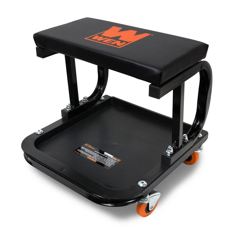 WEN 73011T Mechanic Seat Multi-Purpose Rolling Planer and Miter Saw Tool Stand with Extension Rollers