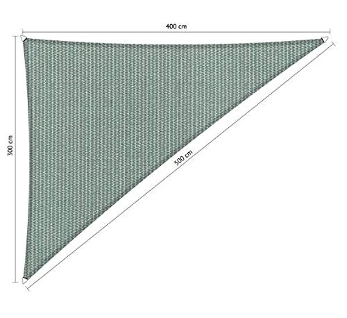 Shadow Comfort Shade Sail Sunshade Water Permeable HDPE Garden Awning for Outdoor Garden Terrace UV Block - Triangle 3x4x5m - Country Blue