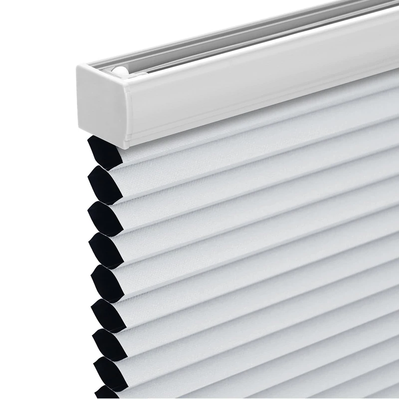 Changshade Cordless Cellular Shades, Blackout Honeycomb Shades for Windows, Pull Down Pleated Blinds, Easy to Install for Indoor Windows and French Doors,34" W x 72" H, White