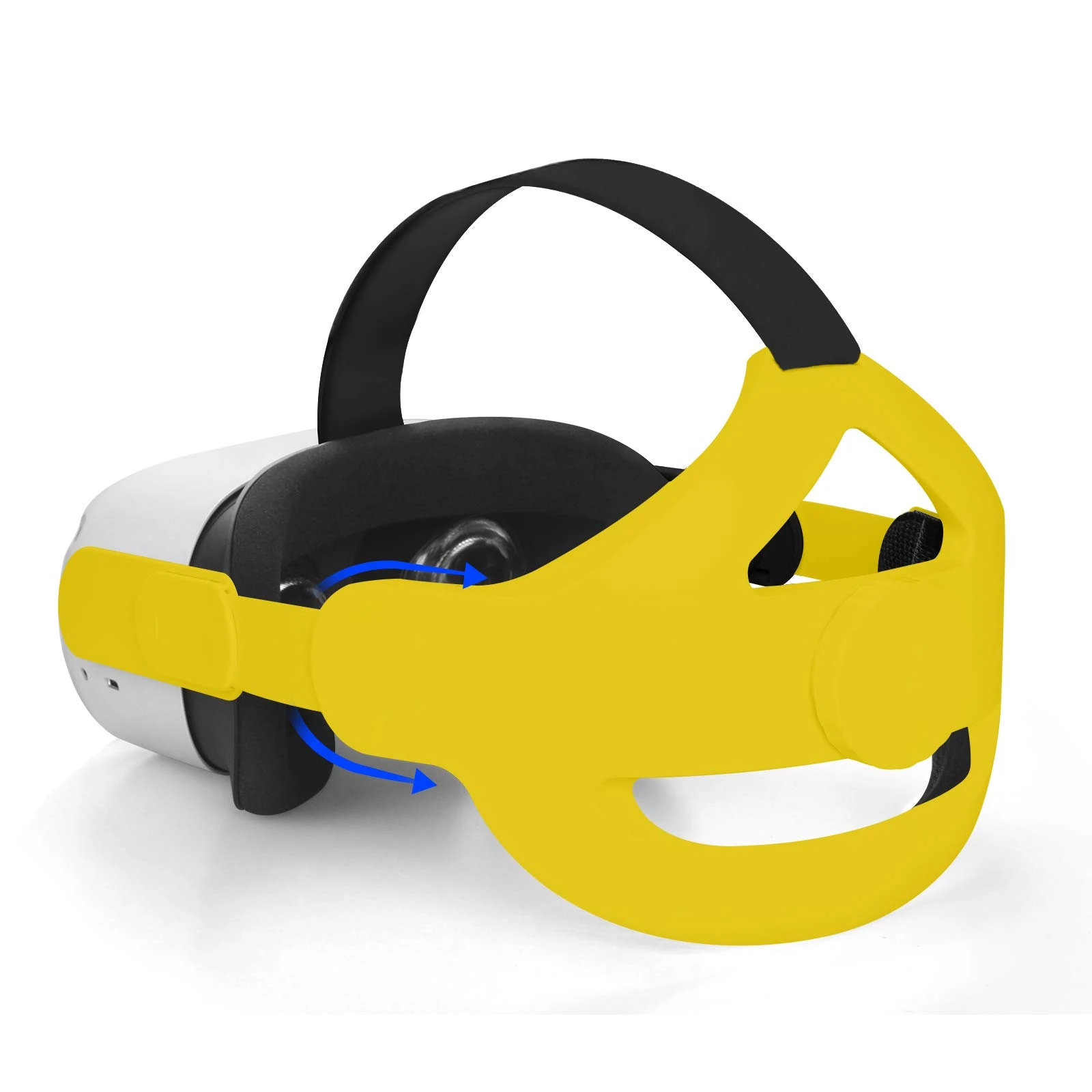 K6 Adjustable Head Strap for Oculus Quest 2,Replacement for Oculus Quest 2 Elite Strap,Full Coverage,Reduce Head Pressure,Enhanced Comfort and Support,Accessories for Oculus Quest 2 (Yellow)