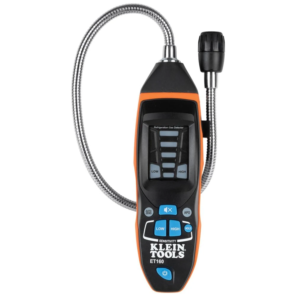 Refrigerant Gas Detector, Detects Gas Leaks in the Presence of CFC's, HFC's, HCFC's and Blends as Low as 100 PPM Klein Tools ET160