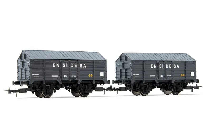 Electrotren Railway - Rolling Stock HE6009 R.N., 2-unit pack 2-axle covered wagons type PX "ENSIDESA", period III