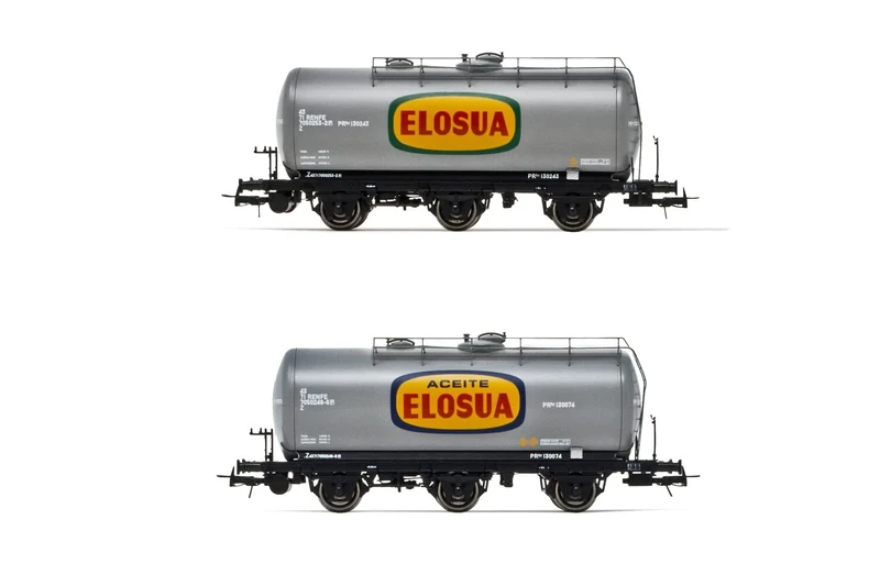 Electrotren - RENFE, 2-unit set 3-axle tank wagon, Elosua livery, period IV
