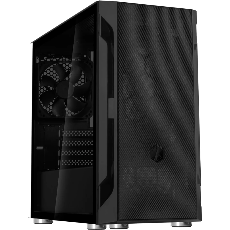 SilverStone Technology FARA H1M, Micro-ATX, Steel mesh, tempered glass, plastic front panel, steel body, 120mm fan x 1 included, SST-FAH1MB-G