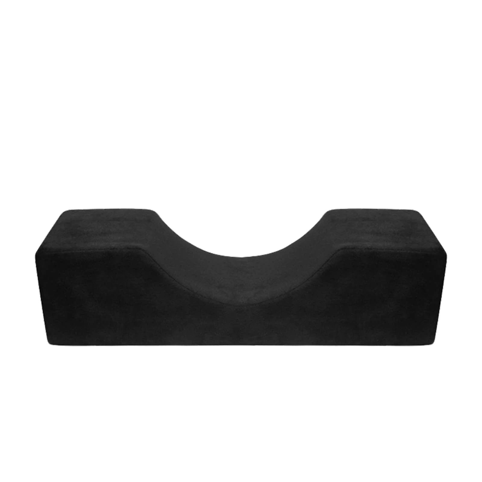 Deciniee Lash Pillow for Lash Extensions: U Shape High Elastic Sponge Eyelash Pillow - Ergonomic Curve Lash Eye Head Neck Bed Pillow - Flannel Cushion Lash Tech Supplies for Beauty Salon Home black