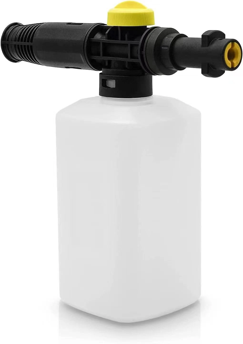 YUET Jet Bottle Snow Foam Lance Cannon Washer For Karcher K2 K3 K4 K5 K6 K7 Soap Generator High Pressure Car Foamer Wash Adjustable Sprayer Nozzle 750ML (Rectangular)
