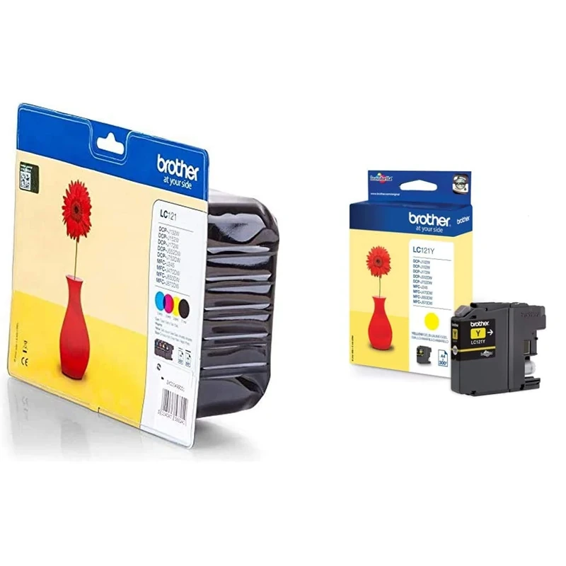 Brother LC121VALBP - Ink Cartridge, Multi-Pack (Black, Yellow, Magenta, Cyan) - Image 1