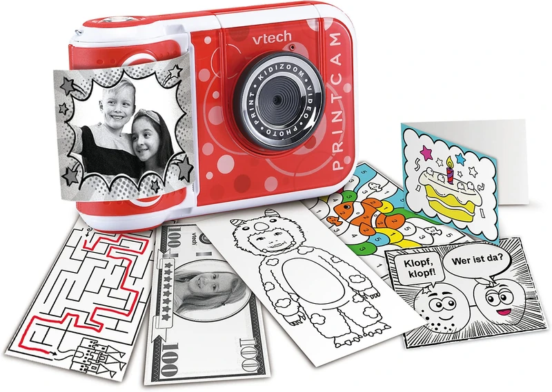 VTech KidiZoom Print Cam - Instant Kids Camera with Print Function, Selfie and Video Function, Effects, Games and Much More - For Children Aged 4-12 Years