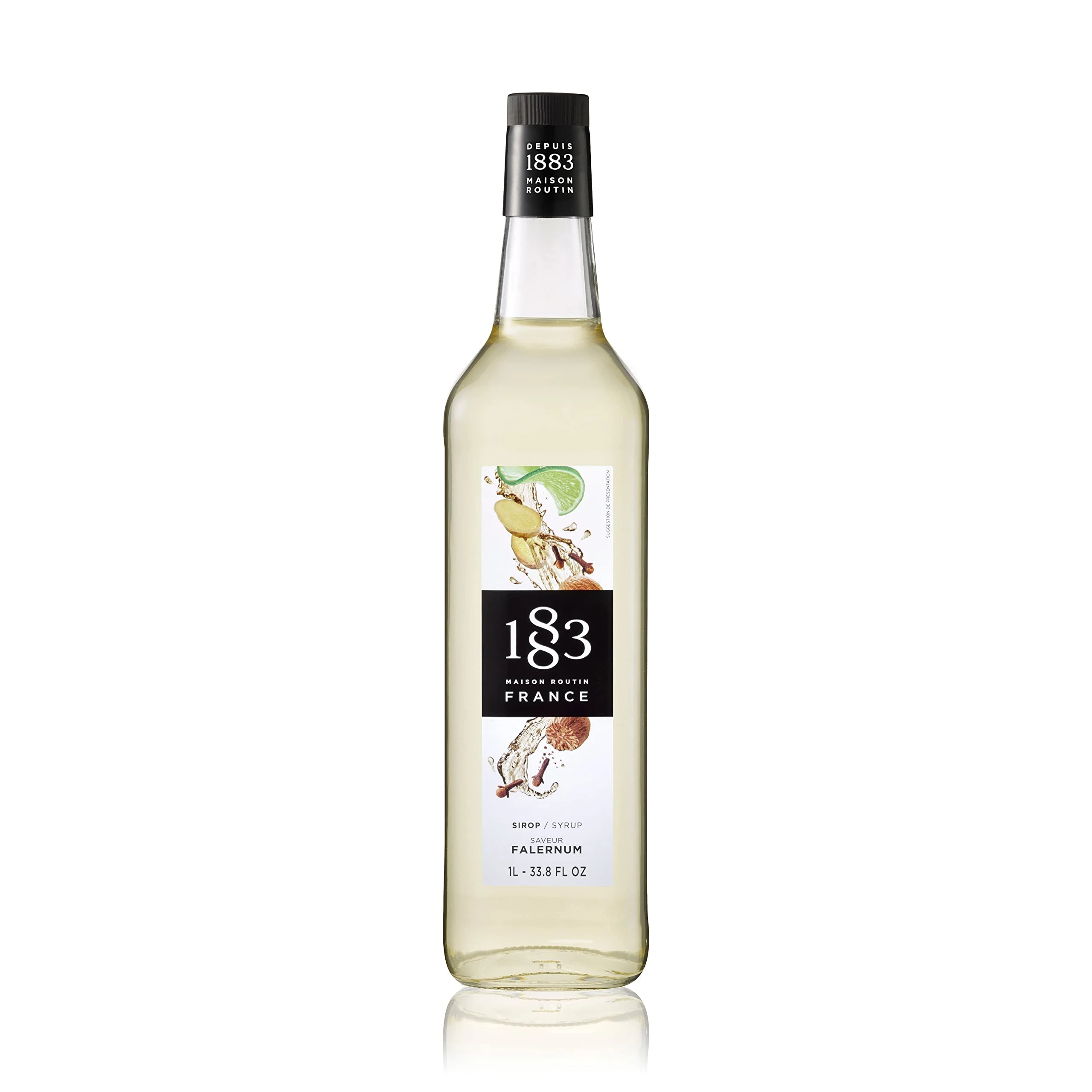 1883 Maison Routin Premium Falernum Flavoured Syrup for Cocktails & Mocktails Glass 1L