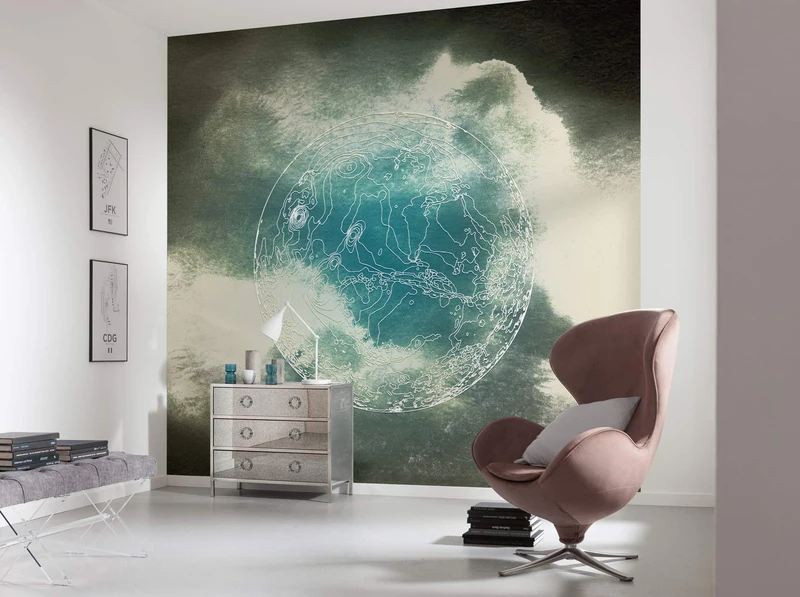 Komar IAX6-0043 Non-Woven Photo Wallpaper with Surreal Planet Design 300 x 280 cm (Width x Height) - Image 1
