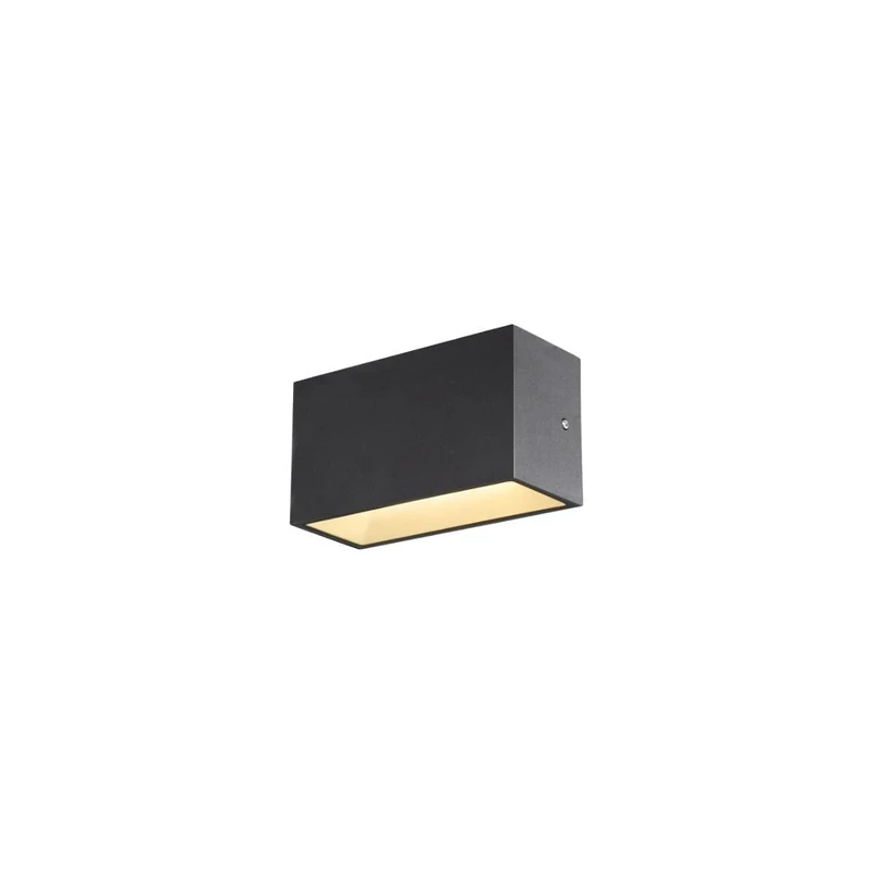 SLV Wall-Mounted Light 1005151 / Lighting for Walls, Paths, entrances, LED spot Outdoor, Surface-Mounted Light Outdoor, Garden lamp / IP44 3000/4000K 14W 1600 / 2500lm Anthracite 95 Degrees