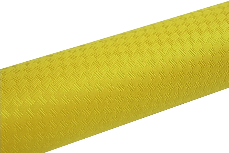Disposable tablecloth in embossed paper - Unique, aesthetic and deep embossing - Roll 6 M long and 1.18 M wide - Made in France - yellow