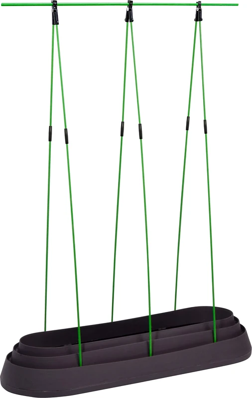 dobar 58742 Tomato Bed for 3 Plants, Planter with Trellis for Climbing Plants, 110 x 37 x 160 cm, Black