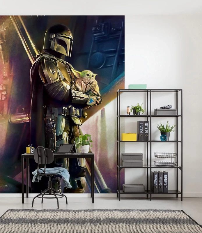 Komar Star Wars IADX4-019 Non-Woven Photo Wallpaper, Mandalorian Savior, Size: 200 x 280 cm (Width x Height)