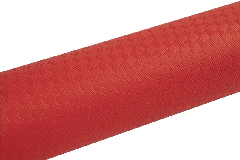 Disposable tablecloth in embossed paper - Unique, aesthetic and deep embossing - Roll 6 M long and 1.18 M wide - Made in France - red