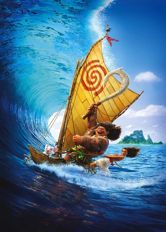 Komar Disney Moana Ride The Wave IADX4-010 Non-Woven Photo Wallpaper 200 x 280 cm (Width x Height) - Image 1