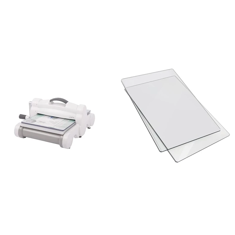 Sizzix Big Shot Plus A4 Manual Die Cutting and Embossing Machine 660020, 21cm (9") Opening & Cutting Pads 655093, Standard, 1 Pair, One Size, 22.5 x 15.5 x 0.3 cm