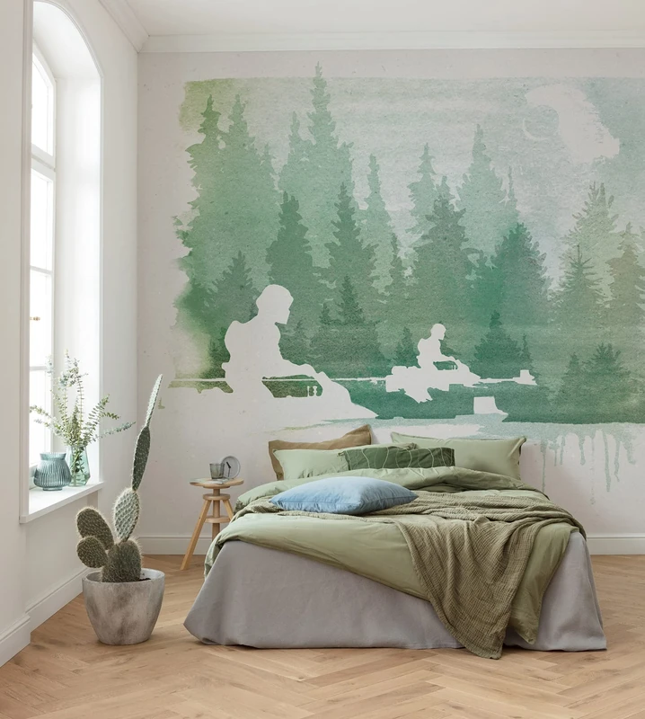 Komar IADX7-006 Non-Woven Photo Wallpaper Star Wars Endor Speeders 350 x 280 cm (Width x Height) Speed Bike Rebel Children's Room - Image 1