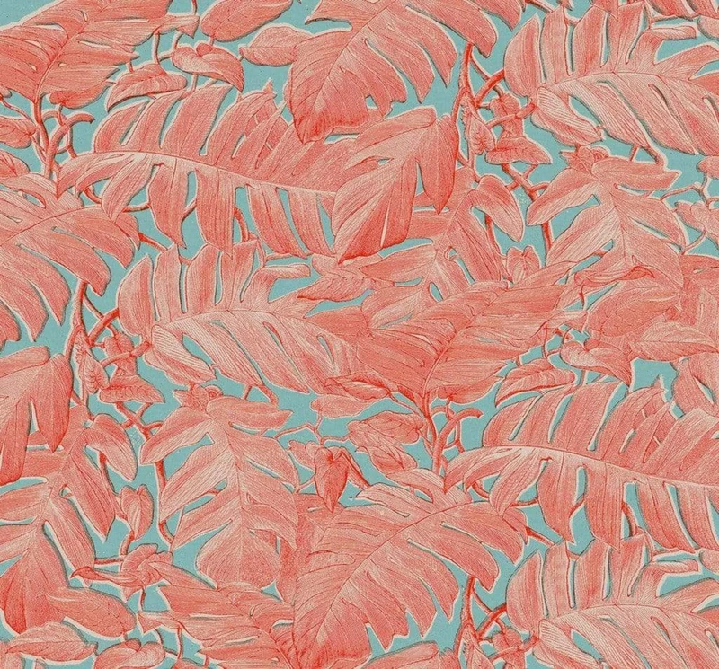 Komar IAX6-0004 Non-Woven Photo Wallpaper Coralla Size: 300 x 280 cm (Width x Height) for Bedroom, Leaves, Monstera, Children's Room - Image 1