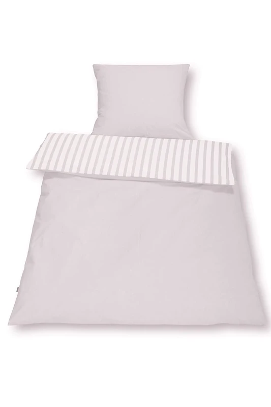 SETEX Reversible Bed Linen, Pebble Grey, 200 x 200 cm - Image 1