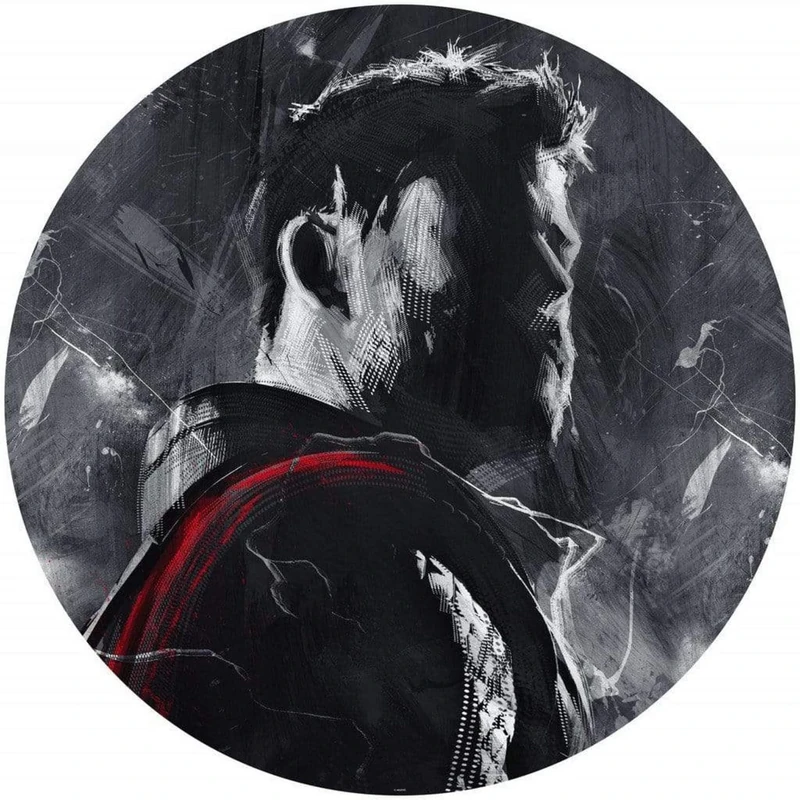 Komar Marvel DD1-048 Dot Round Self-Adhesive Fleece Photo Wallpaper Avengers Painting Thor Diameter 125 cm