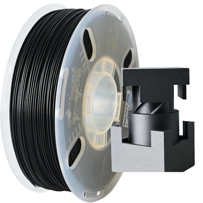 PRILINE Superhard Carbon Fiber Polycarbonate 1KG 1.75 3D Printer Filament, Dimensional Accuracy +/- 0.03 mm, 1kg Spool,Black