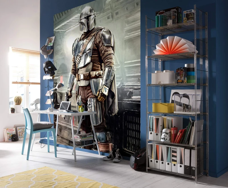 Komar Star Wars IADX4-023 Non-Woven Photo Wallpaper Mandalorian Fight Posture Dimensions: 200 x 280 cm (Width x Height)