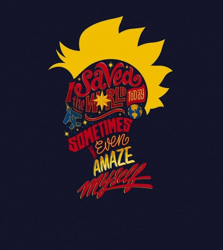 Komar Marvel IADX5-063 Non-Woven Photo Wallpaper Captain Marvel Saves The World Size: 250 x 280 cm (Width x Height)